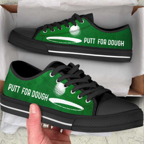 Golf Putt For Dough Low Top Shoes Canvas Print Lowtop Trendy Fashion Casual Shoes Gift For Adults