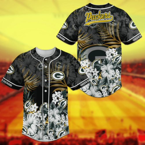 Green Bay Packers Baseball Jersey Shirt NFL Fan Gear  For Men Women