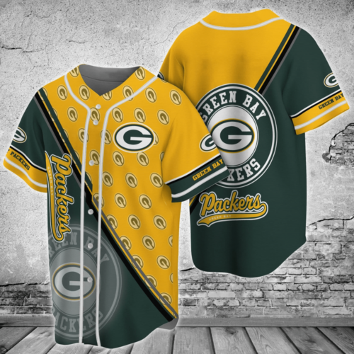 Green Bay Packers NFL Baseball Jersey Shirt  For Men Women