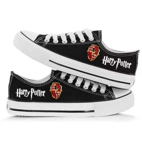 Harry Potter Gryffindor Shoes Low Top Sneaker Outfit Hogwarts Symbol, Gift For Men And Women