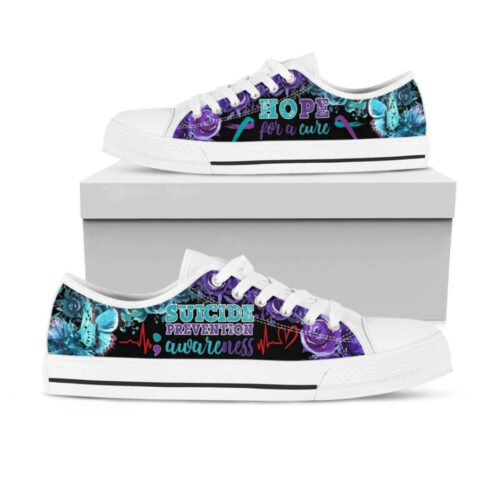 Hope Hope For A Cure Suicide Prevention  Low Top  Shoes, Best Gift For Men And Women
