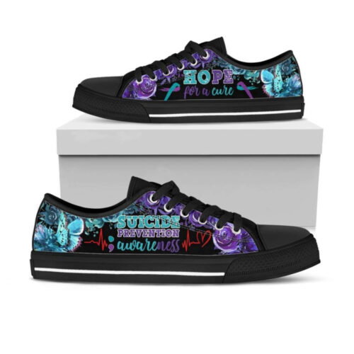 Hope Hope For A Cure Suicide Prevention  Low Top  Shoes, Best Gift For Men And Women