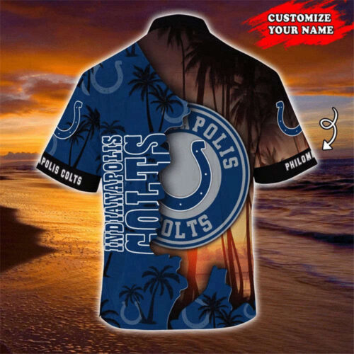 Hot Indianapolis Colts Hawaiian Shirt For Men And Women Customize Your Name