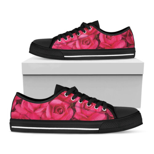 Rainbow Patchwork Pattern Print Black  Low Top Shoes, Best Gift For  Men And Women