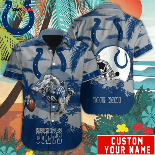 Indianapolis Colts Hawaiian Shirt For Men And Women Mascot Customize Your Name