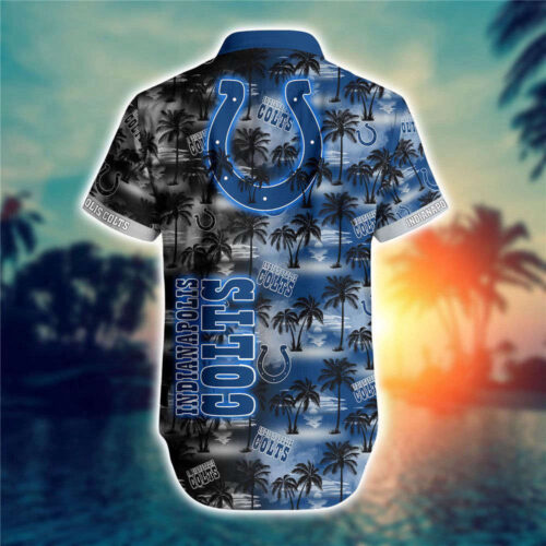 Indianapolis Colts Hawaiian Shirt For Men And Women Palm Tree Pattern