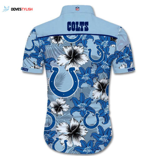 Indianapolis Colts Hawaiian Shirt For Men And Women Tropical Flower Short Sleeve