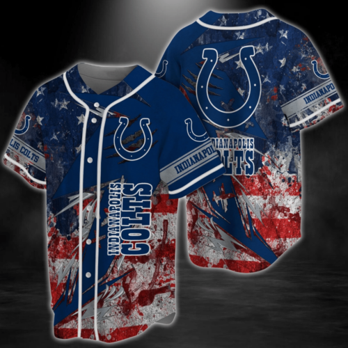 Indianapolis Colts NFL Logo Baseball Jersey Shirt For Men Women
