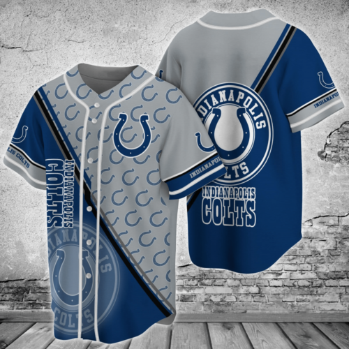 Indianapolis Colts NFL Sports Apparel Baseball Jersey Shirt For Men Women
