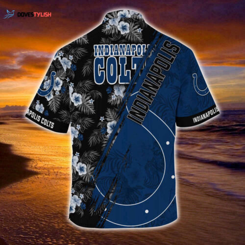 Indianapolis Colts NFL-Summer Hawaii Shirt Mickey And Floral Pattern For Sports Fans