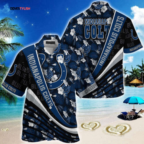 Indianapolis Colts NFL-Summer Hawaii Shirt With Tropical Flower Pattern For Fans
