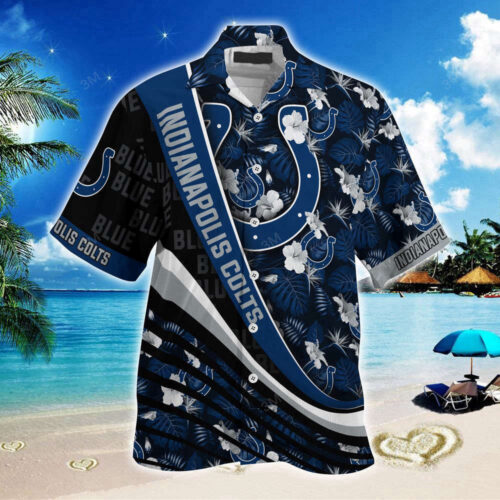 Indianapolis Colts NFL-Summer Hawaii Shirt With Tropical Flower Pattern For Fans