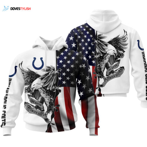 Indianapolis Colts USA Flag Eagle Hoodie, Best Gift For Men And Women