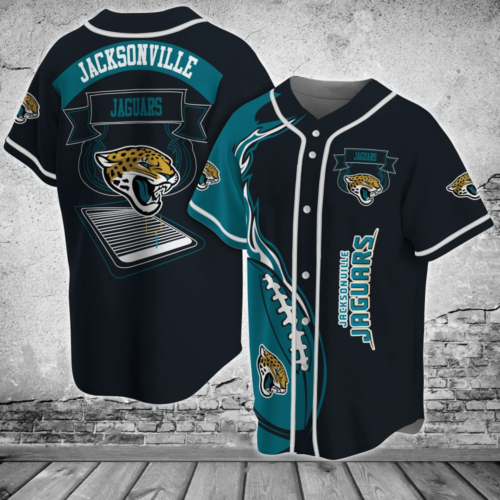 Jacksonville Jaguars NFL Baseball Jersey Shirt Classic Design  For Fans FVJ