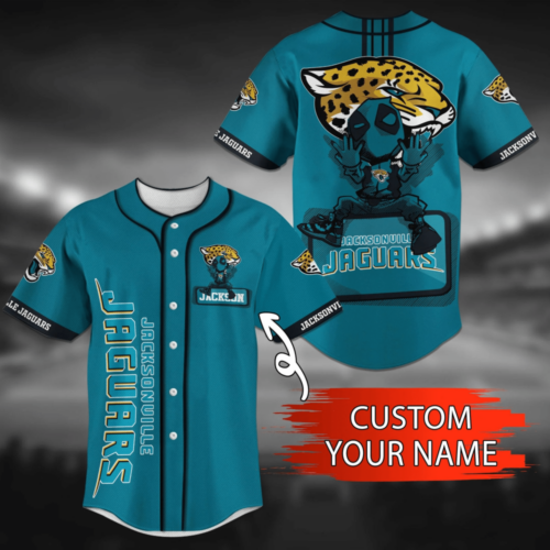 Jacksonville Jaguars NFL Baseball Jersey Shirt Classic Design  For Fans FVJ