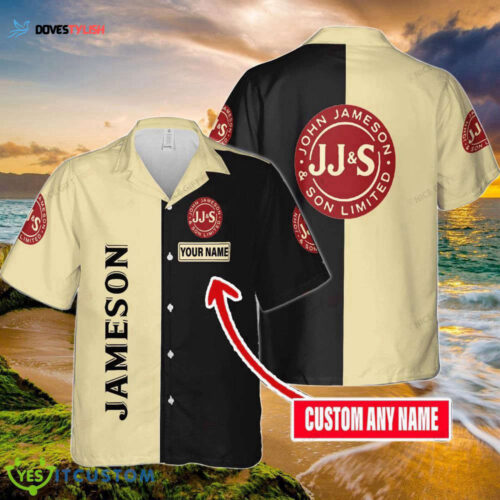 Jameson Irish Whiskey Custom Name Hawaiian Shirt, Best Gift For Men And Women