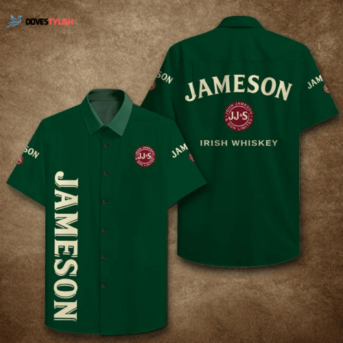Jameson Irish Whiskey Army Green Camo Skull Hawaiian Shirt For Men And Women