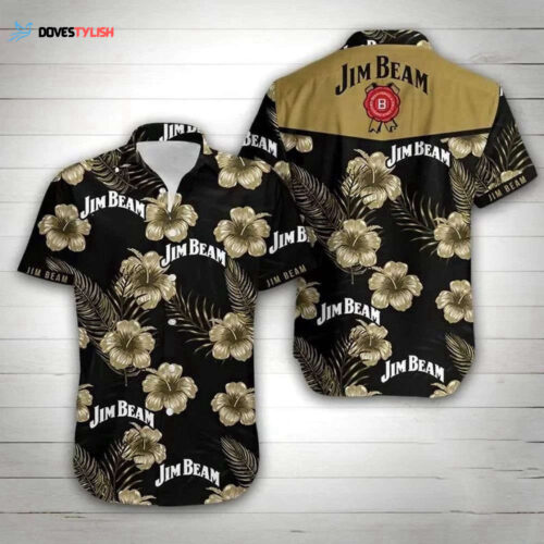 Jim Beam Tropical Flower Hawaiian Shirt, Best Gift For Men And Women
