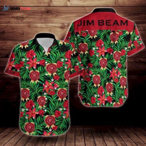 Jim Beam Tropical Flower Hawaiian Shirt, Best Gift For Men And Women