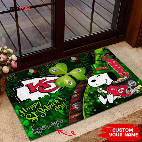 Kansas City Chiefs NFL, Custom Doormat The Celebration Of The Saint Patrick’s Day