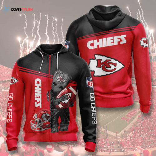 Personalized Kansas City Chiefs Zip-Up Hoodie, Best Gift For Men And Women