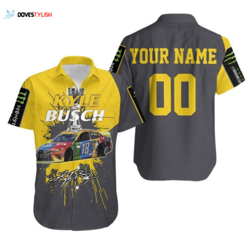 Kyle Busch Nascar Champion 2019 Signed Fan 3D Personalized Hawaiian Shirt  For Men And Women