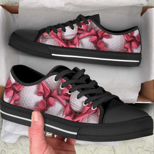 Ladies Golf Low Top Shoes Canvas Print Low Top Trendy Fashion Casual Shoes Gift For Adults