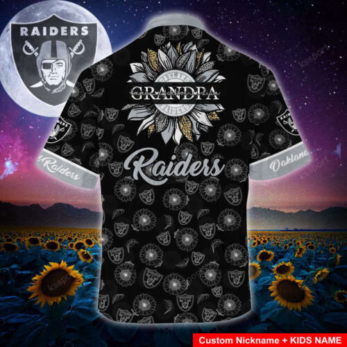 Las Vegas Raiders NFL-Hawaii Shirt Sunflower Custom Your Name For Men And Women