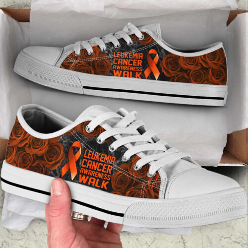 Leukemia Cancer Shoes Awareness Walk Low Top Shoes Canvas Shoes, Best Gift For Men And Women