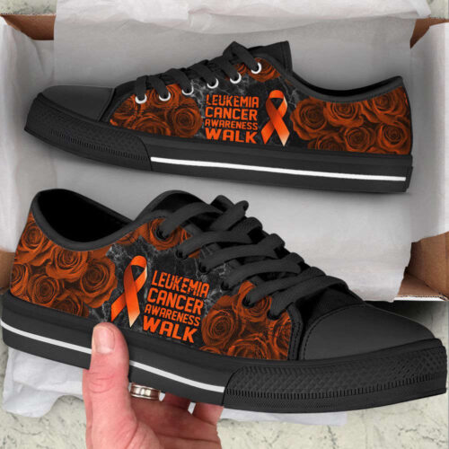 Leukemia Cancer Shoes Awareness Walk Low Top Shoes Canvas Shoes, Best Gift For Men And Women