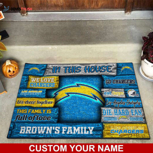 Los Angeles Chargers NFL, Custom Doormat For Couples This Year