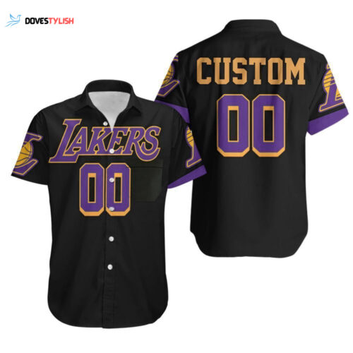 Los Angeles Lakers 2020-21 Earned Edition Black Personalized jersey inspired style Hawaiian Shirt  For Men And Women