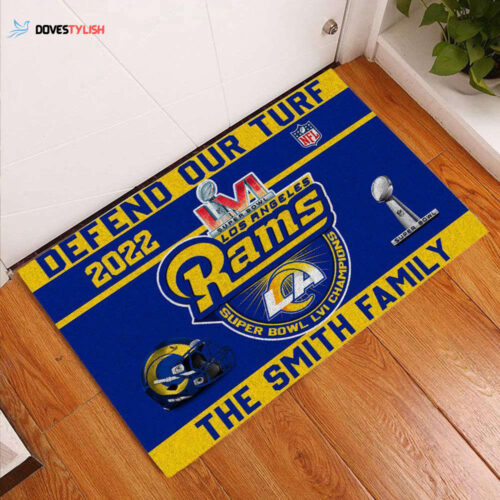 Los Angeles Rams Super Bowl Champions Custom Doormat, Gift For Home Decor