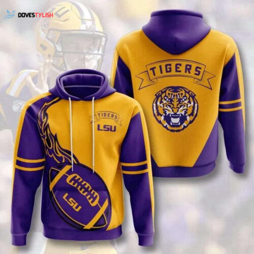 Lsu Tigers Fireball Heat 3D Hoodie With Custom Graphics Design Perfect Gift For Him