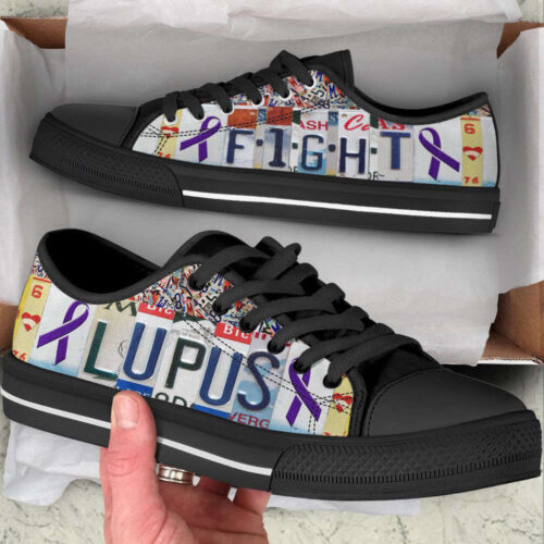 Lupus Shoes Fight License Plates Low Top Shoes Canvas Shoes, Best Gift For Men And Women