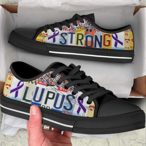 Fibromyalgia Shoes Fight License Plates Low Top Shoes Canvas Shoes, Best Gift For Men And Women