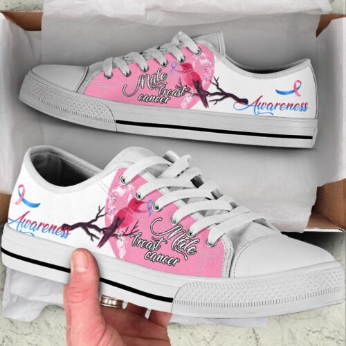Male Breast Cancer Shoes Hummingbird Low Top Shoes Canvas Shoes For Men Women