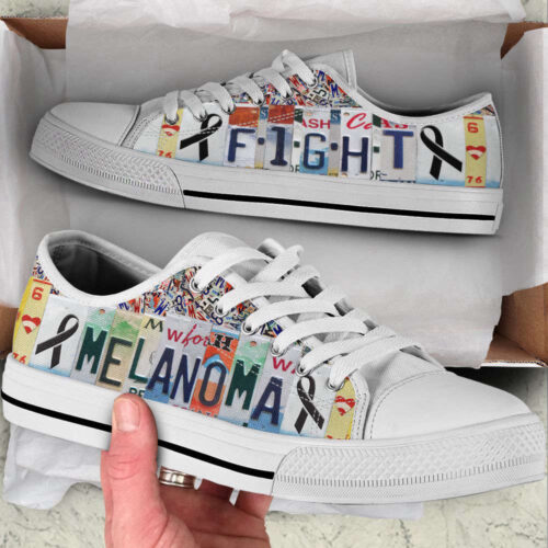 Melanoma Shoes Fight License Plates Low Top Shoes Canvas Shoes For Men And Women