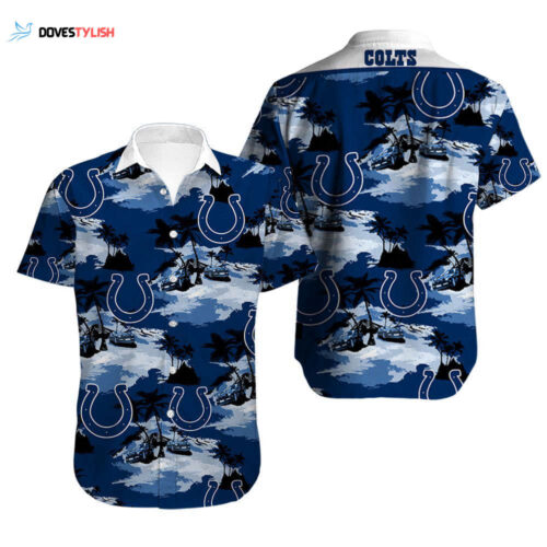 Men’s Indianapolis Colts Hawaiian Shirt For Men And Women Tropical