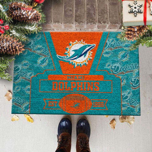 Miami Dolphins Doormat, Gift For Home Decor