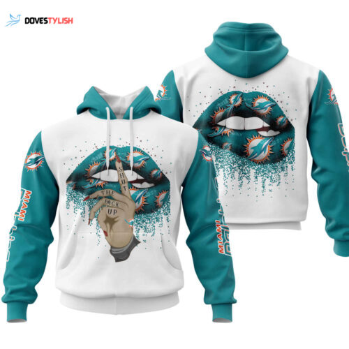 Miami Dolphins Lips Hoodie, Best Gift For Men And Women