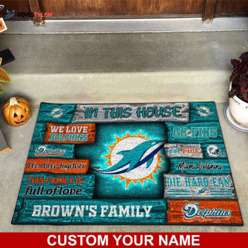 Miami Dolphins NFL, Custom Doormat For Couples This Year