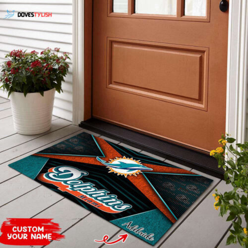 Miami Dolphins NFL, Custom Doormat For Sports Enthusiast This Year