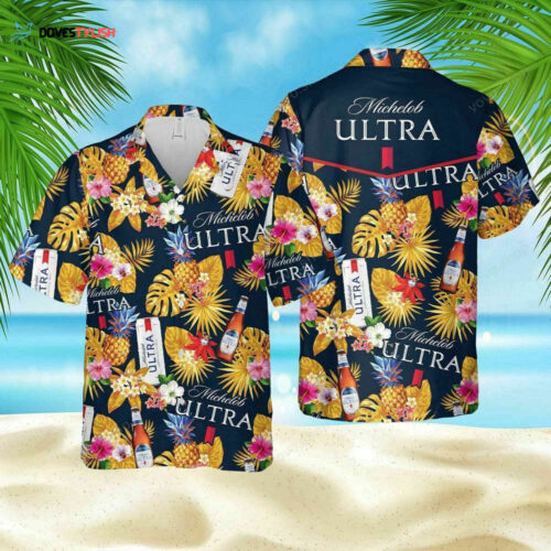 Michelob Ultra Hawaiian Shirt, Beach Shorts For Men