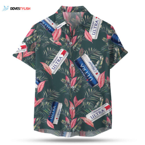 Michelob Ultra Hawaiian Shirt, Beach Shorts For Men