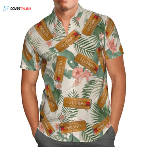 Michelob Ultra Pure Gold Tropical Leafs Hawaiian Shirt For Men And Women