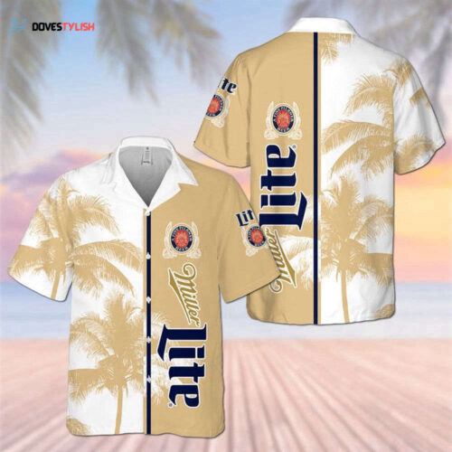Miller Lite Palm Tree Hawaiian Shirt For Men And Women