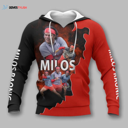 Milos Raonic Printing   Hoodie, Best Gift For Men And Women