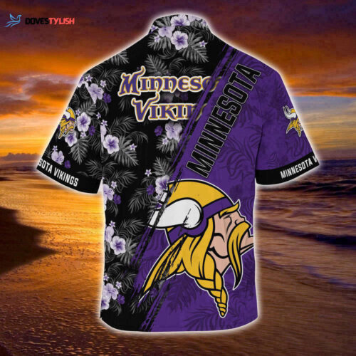 Minnesota Vikings NFL-Summer Hawaii Shirt Mickey And Floral Pattern For Sports Fans