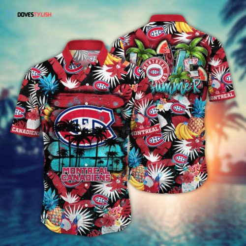 Montreal Canadiens NHL Flower Hawaii Shirt   For Fans, Summer Football Shirts